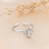 KAYA sieraden Clover Ring | Stainless Steel - White