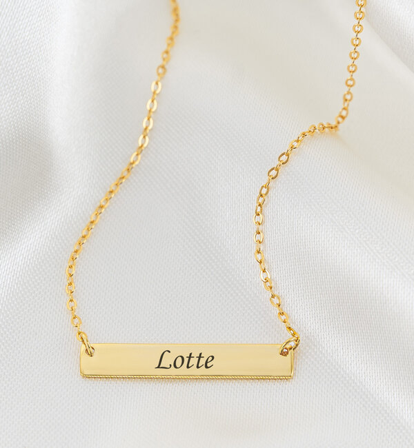 KAYA sieraden Necklace 'Classic Bar' with Engraving