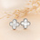 KAYA sieraden Earrings CloverWhite| Stainless Steel