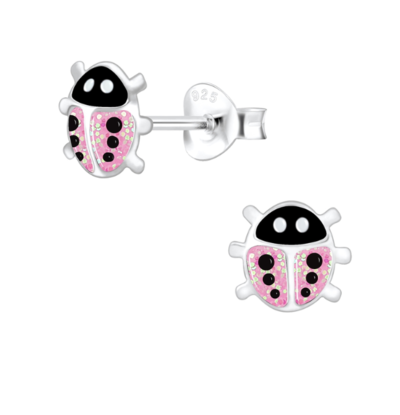 KAYA sieraden Children's earrings 'ladybug' pink