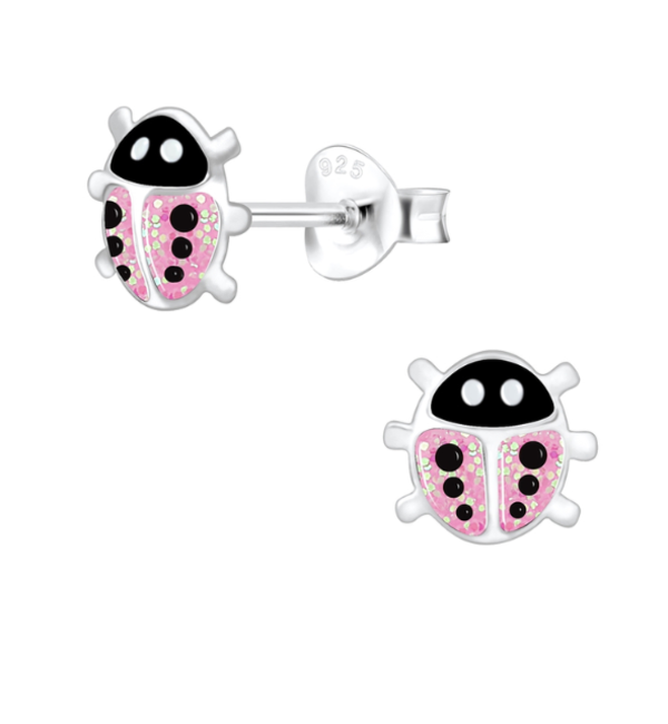 KAYA sieraden Children's earrings 'ladybug' pink