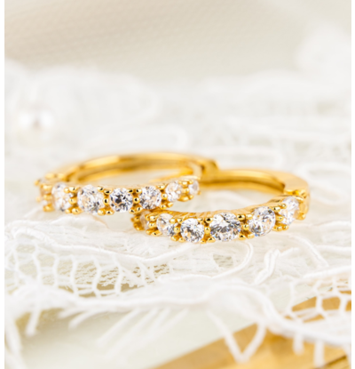 KAYA sieraden Earrings Bride with zirconia stones