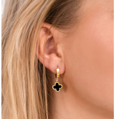 KAYA sieraden Earrings Hearts | Stainless Steel - Black