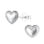 KAYA sieraden Silver Children's Earrings 'Beaded Heart'