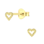 KAYA sieraden Children’s earrings ‘Golden Heart’ | Gold plated