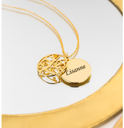 KAYA sieraden Tree of Life Necklace with 1 Name