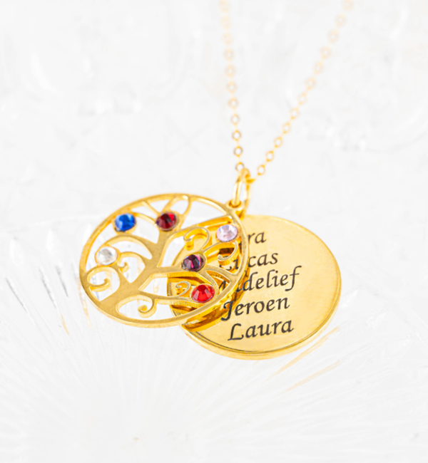 KAYA sieraden Tree of Life Necklace with Engraving