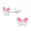 KAYA sieraden Silver Children's Earrings 'Butterfly' Pink