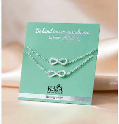 KAYA sieraden Armband met Wenskaart Vriendinnen I Kies het model