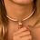 KAYA sieraden Pink Glass Beads Necklace with Round Lock 'Nova Pérola' - Create your own | Stainless Steel