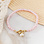 KAYA sieraden Pink Bracelet Glass Beads with Round Lock 'Nova Perola' - Create your own | Stainless Steel