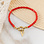 KAYA sieraden Red Coral Bracelet with Letter 'Nova Perola' | Stainless steel