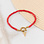 KAYA sieraden Red Coral Bracelet with Letter 'Nova Perola' | Stainless steel