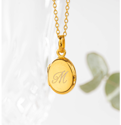 KAYA sieraden Ketting met Letter 'Medaillon'