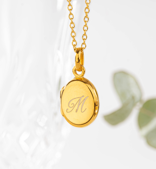 KAYA sieraden Ketting met Letter 'Medaillon'