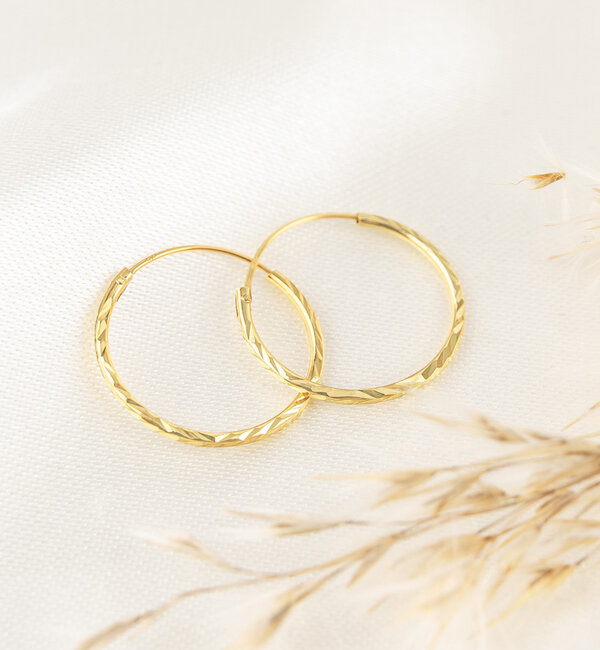 KAYA sieraden Hoop Earrings 'Vintage Hoops' | 18 mm