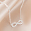 KAYA sieraden Silver Necklace 'Infinity Crystal'
