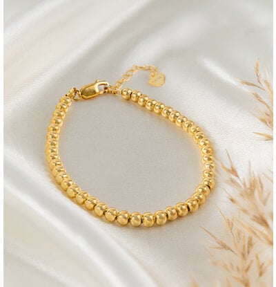 KAYA sieraden Kinderarmband 'Cute Balls' I Verguld zilver