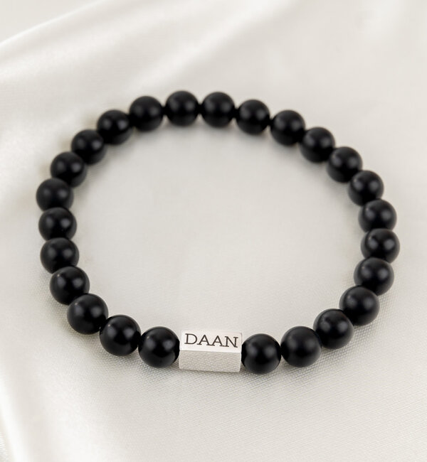 KAYA sieraden Bracelet Men with Black Beads