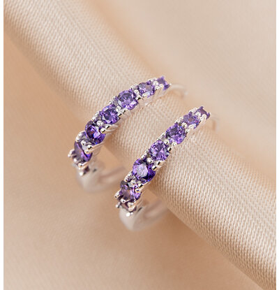KAYA sieraden Creoles Birthstone - February