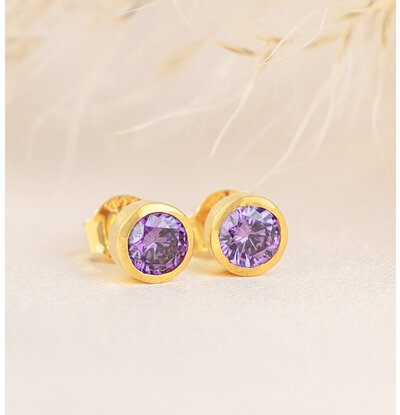 KAYA sieraden Earrings 'Birthstone' February