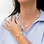 KAYA sieraden Armband en Oorbellen Set 'Klaver' | Stainless Steel - Wit