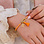 KAYA sieraden Oranje Glasparels Armband met Letter ‘Festival Pearl’ | Stainless Steel