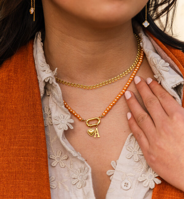 KAYA sieraden Set of 2 necklaces ‘Festival’ with Initial