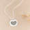 Gegraveerde sieraden Bridal Necklace Fingerprint Heart | 2 Fingerprints