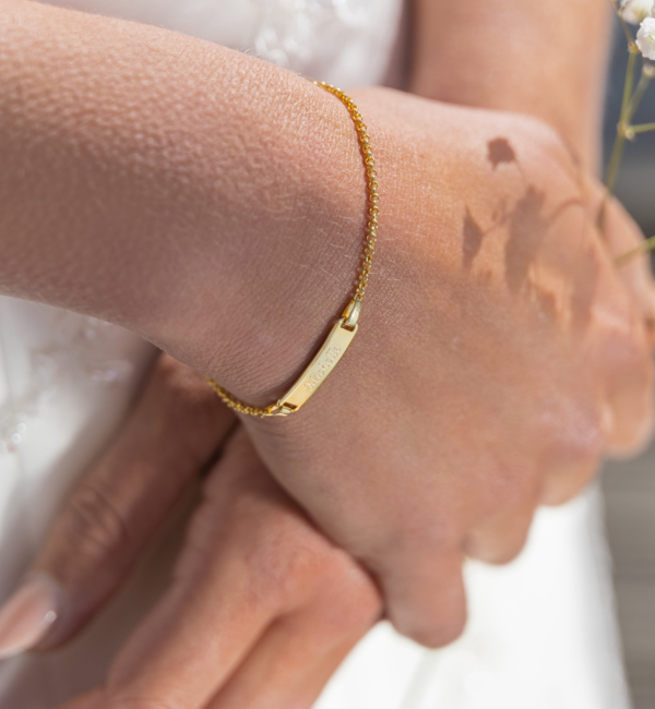 KAYA sieraden Personalized Bridal Bracelet ‘Classic Bar’