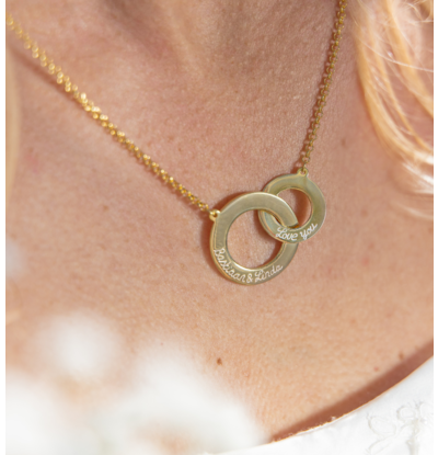 KAYA sieraden Bridal necklace ‘Entwined’ with engraving