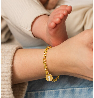 Gegraveerde sieraden Armband met Voetafdruk