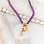 KAYA sieraden Purple Glass Pearl Necklace with Letter 'Festival Pearl' | Stainless steel