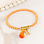KAYA sieraden Oranje Glasparels Armband met Letter ‘Festival Pearl’ | Stainless Steel