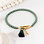 KAYA sieraden Green Glass Pearl Bracelet with Letter 'Festival Pearl' | Stainless Steel