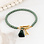 KAYA sieraden Groene Glasparel Armband met Letter ‘Festival Pearl’ | Stainless Steel