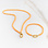 KAYA sieraden Oranje Glasparelarmband en -Ketting Set met Ovaal Slot  'Festival Pearl' | Stainless Steel