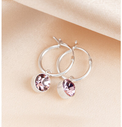 KAYA sieraden Birthstone Hoop Earrings 'June'