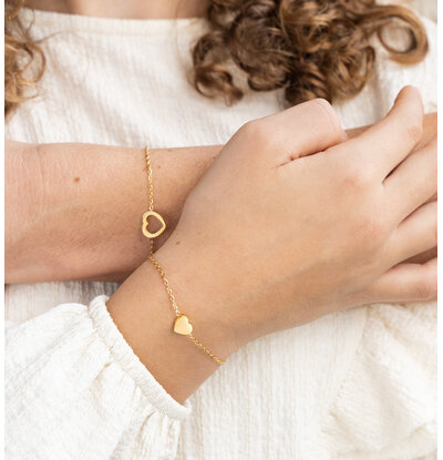 KAYA sieraden Moederdag Armbanden I Moeder & Dochter 'Hartjes'