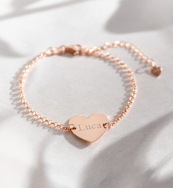 KAYA sieraden Personalized Bracelet 'Sweetheart' - Rose Gold Plated