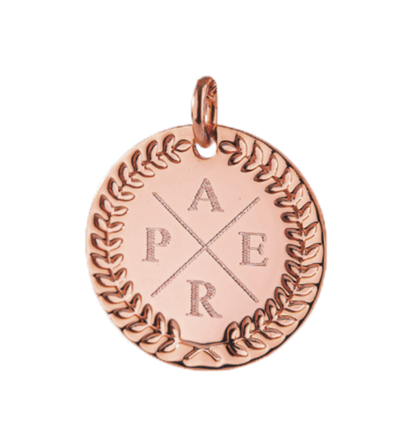 KAYA sieraden Loose Charm with Initials 'Olivia' - Rose Gold Plated