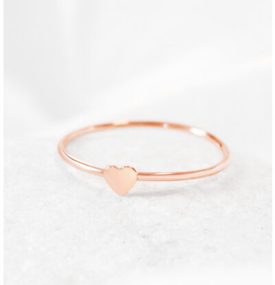 KAYA sieraden Ring 'Lovely Heart' - Rose Verguld