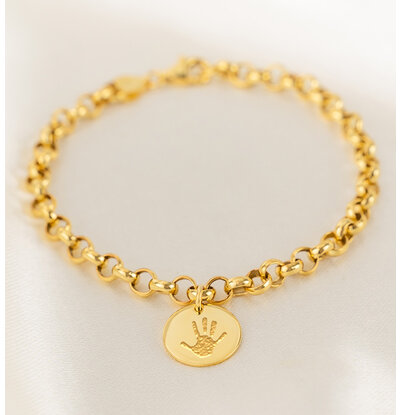 Gegraveerde sieraden Armband met Handafdruk
