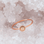 KAYA sieraden Ring 'Mini Disc' with Letter - Rose Gold Plated