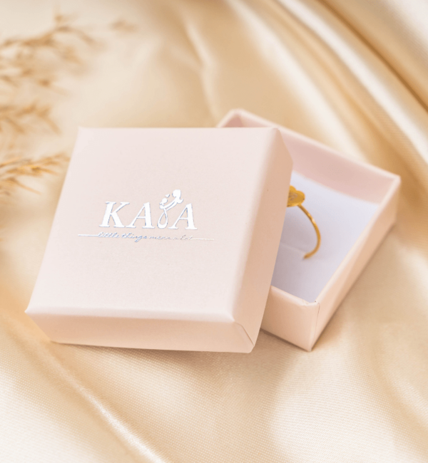 KAYA sieraden Ring 'Mini Disc' with Letter - Rose Gold Plated