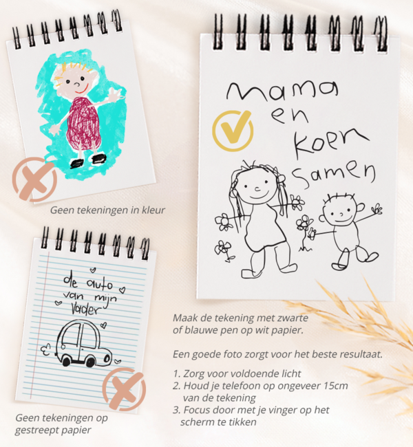 KAYA sieraden Children's drawing Keychain 'Letter'