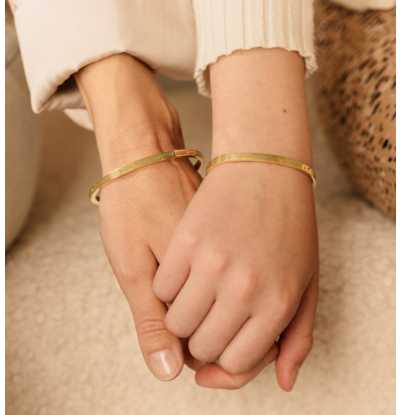 KAYA sieraden 2 Slavenarmbanden 'Moeder & Dochter'