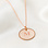 KAYA sieraden Necklace with Letter 'Beaded Disc'| Rose