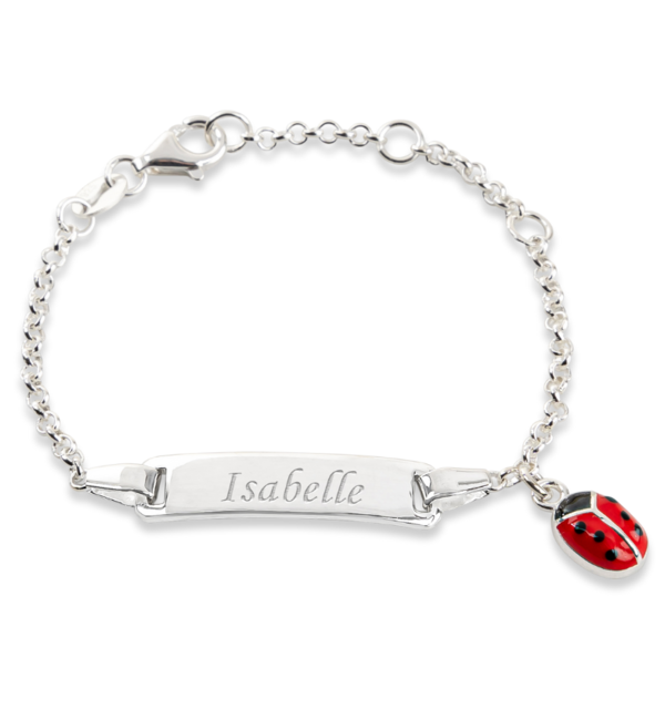KAYA sieraden Children's bracelet Ladybug with Engraving
