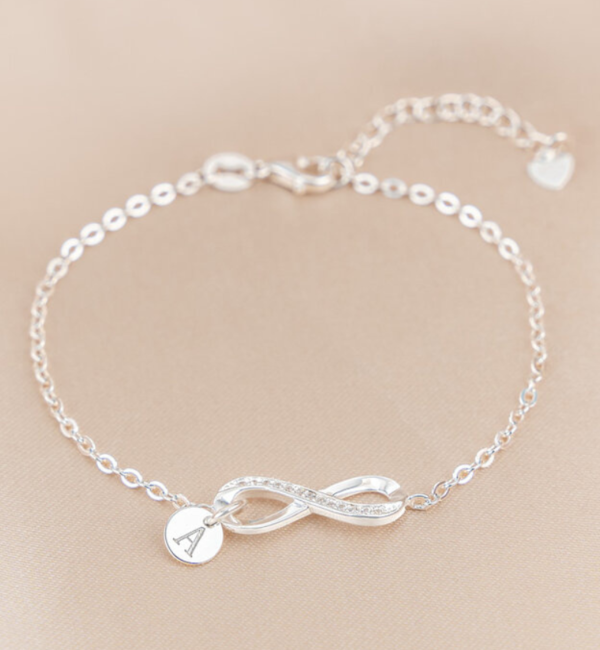 KAYA sieraden Armband met Letter 'Infinity Crystal'